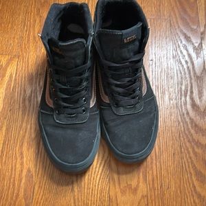 Hi Top Vans - Black and rose gold